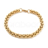 304 Stainless Steel Rope Chain Bracelets for Women Men BJEW-F488-38G-4
