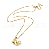 Initial Letter Brass Pendant Necklaces NJEW-A015-21G-W-2