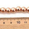 Electroplated Synthetic Magnetic Hematite Beads Strands G-L613-F01-02B-4