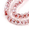 Luminous Handmade Silver Foil Glass Beads Strands FOIL-N029-02B-03-4
