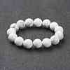 Natural Howlite Beaded Stretch Bracelets BJEW-D446-C-03-2