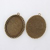 Vintage Tibetan Style Alloy Pendant Cabochon Bezel Settings X-TIBEP-M018-136AB-NF-2