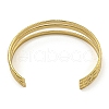 PVD Vacuum Plating 202 Stainless Steel Multi-strand Open Cuff Bangles for Women BJEW-M317-07E-G-3