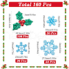 SUNNYCLUE 160Pcs 4 Styles Christmas Theme Opaque Resin Cabochons RESI-SC0005-80B-2