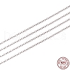 Anti-Tarnish Rhodium Plated 925 Sterling Silver Cable Chain STER-WH0011-04P-2
