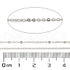 Rhodium Plated 925 Sterling Silver Flat Cable Chains STER-F052-04P-04-2