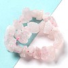 Raw Rough Natural Rose Quartz Beads Strands G-P528-A10-01-2