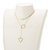 Rack Plating Alloy Lariat Necklaces NJEW-JN03492-4