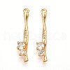 Brass Micro Pave Cubic Zirconia Pendants KK-N261-119B-G-1