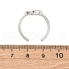 Brass Open Cuff Ring Components KK-U074-08P-3