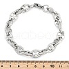 304 Stainless Steel Oval Link Chain Bracelets for Women Men BJEW-F488-48C-P-5