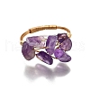 Natural Amethyst Finger Rings for Women RJEW-TA00202-03-2