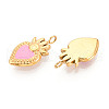 304 Stainless Steel Enamel Charms STAS-N112-21G-2