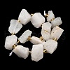 Raw Rough Natural White Jade Beads Strands G-Z087-A05-3