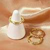 Brass Micro Pave Clear Cubic Zirconia Enamel Cuff Rings for Women RJEW-L113-022G-2