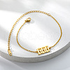201 Stainless Steel Figure Link Chain Anklets for Women FS-WG978BB-05-1
