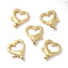 Heart Shape Brass Lobster Claw Clasps KK-J301-25G-2