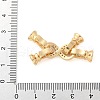 Brass Micro Pave Clear Cubic Zirconia Fold Over Clasps KK-L289-008G-3