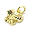Real 18K Gold Plated Brass Pave Cubic Zirconia Pendants KK-M283-10B-02-2