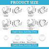 Unicraftale DIY Blank Dome Open Ring Making Kit DIY-UN0005-17-3