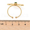 304 Stainless Steel Micro Pave Cubic Zirconia Cuff Rings RJEW-D310-04G-5