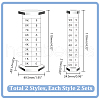 2 Sets 2 Sizes Clear Acrylic Airplane Model Holders with Scales ODIS-WH0025-170B-2
