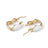 Real 18K Gold Plated Brass Hoop Earrings for Women EJEW-L234-090G-4