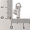 Initial Letter Brass with Cubic Zirconia Charms KK-Q814-26P-P-3