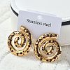 304 Stainless Steel Enamel Stud Earrings EJEW-Z084-15G-03-1