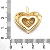 Brass Micro Pave Cubic Zirconia Pendants KK-K401-03G-02-3