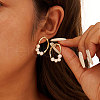 Mother's Day Jewellery Oval Natural Pearl Stud Earrings EJEW-G411-02G-2