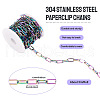 PVD Vacuum Plating 304 Stainless Steel Paperclip Chains CHS-TA0001-10-3
