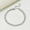 Stainless Steel Oval Ring Link Chain Anklets for Women Men RL5795-2-3