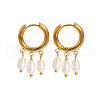 Fashionable Stainless Steel Rice Chandelier Earrings HF3347-1-2