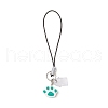 Handmade Polymer Clay Paw Print Charm Mobile Straps HJEW-JM03345-4