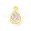 Real 18K Gold Plated Rack Plating Brass Micro Pave Cubic Zirconia Pendants Charms KK-S396-05G-1