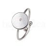 304 Stainless Steel Cuff Ring Components STAS-D372-02P-03-1