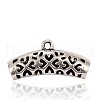 Curved Tube Antique Silver Plated Alloy Cat Eye Tube Bails ENAM-J492-04AS-2