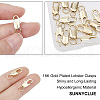 SUNNYCLUE 12Pcs 2 Style Brass Lobster Claw Clasps KK-SC0002-26-3