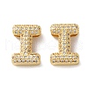 Rack Plating Brass Micro Pave Cubic Zirconia Slide Charms KK-C084-34G-I-1