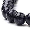 Synthetic Blue Goldstone Beads Strands X-G-S259-41-8mm-3