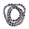 Electroplate Glass Beads Strands EGLA-Q128-08A-HP01-2