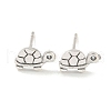 Rack Plated Tortoise Brass Cubic Zirconia Studs Earrings for Women EJEW-Z048-02P-1