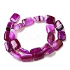 Natural Striped Agate/Banded Agate Beads Strands G-B137-B01-01H-3
