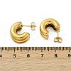 304 Stainless Steel C-Shaped Stud Earrings EJEW-S272-01G-5
