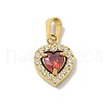 Ion Plating(IP) 304 Stainless Steel Micro Pave Cubic Zirconia Pendants STAS-Z107-05G-02-1