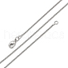 1mm Rack Plating Brass Curb Chain Necklaces for Women Men MAK-L044-26P-4