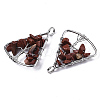 Natural Red Jasper Big Pendants G-T133-P03C-2