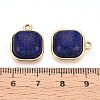 Dyed Natural Lapis Lazuli Square Pendants STAS-N109-211A-G-3