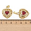 Brass Micro Pave Cubic Zirconia Pendants KK-S526-20G-A03-3